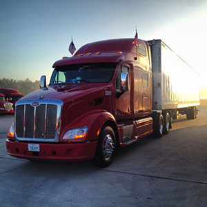 transportation red sunrise driving truck vehicle logistics peterbilt semi truck travel america t20 YXnbRm